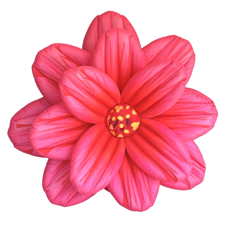 location fleur gonflable rose foncé